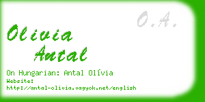 olivia antal business card